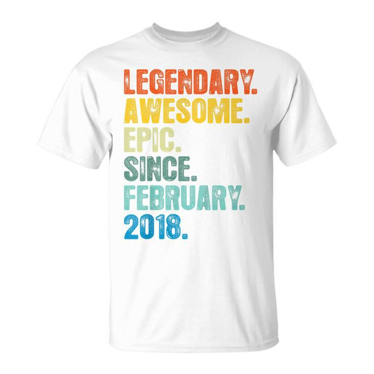 Kinder Retro Legendär Seit Februar 2018 5 Jahre Alt T-Shirt
