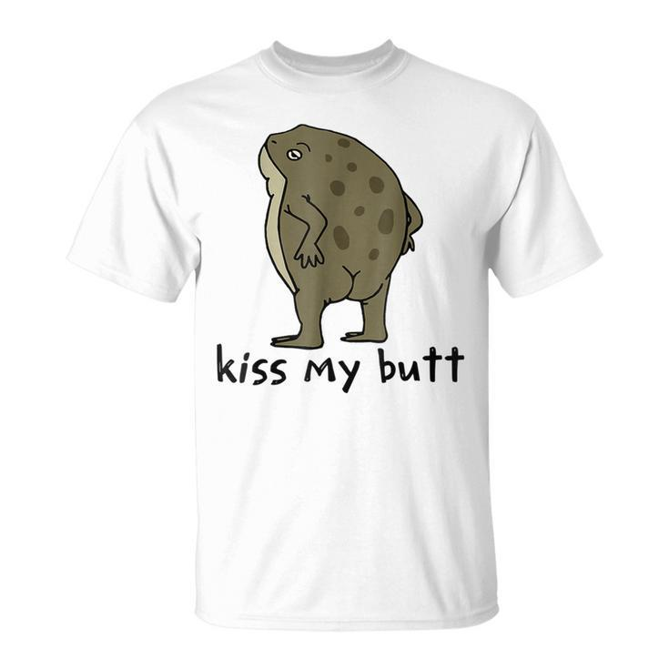 Kiss My Butt Green Frog  Unisex T-Shirt