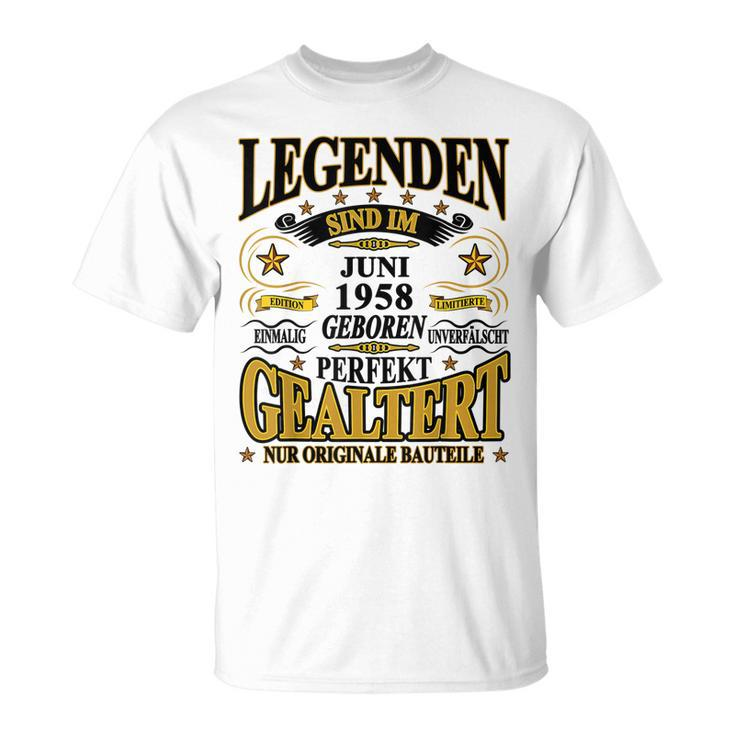 Legenden Sind Im Juni 1958 Geboren 65 Geburtstag Lustig T-Shirt