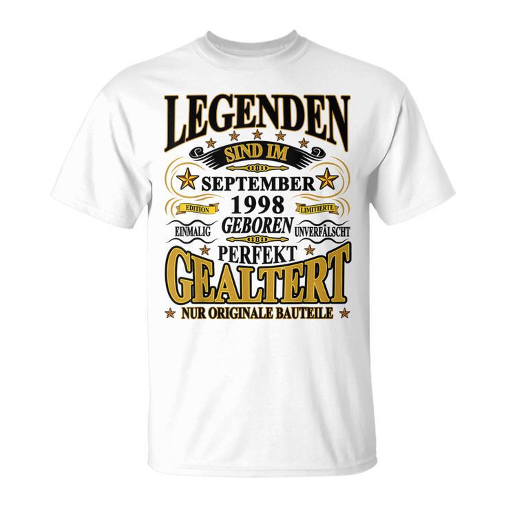 Legenden Sind Im September 1998 Geboren 25 Geburtstag Lusti T-Shirt