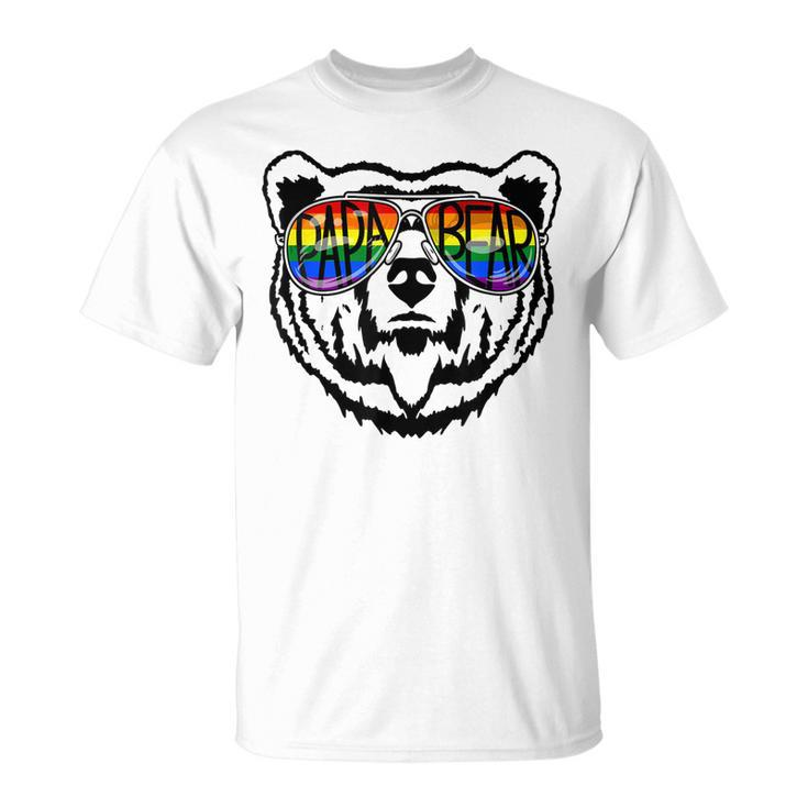 Lgbt Daddy Papa Bear Gay Pride Proud Dad Fathers Day  Gift For Mens Unisex T-Shirt