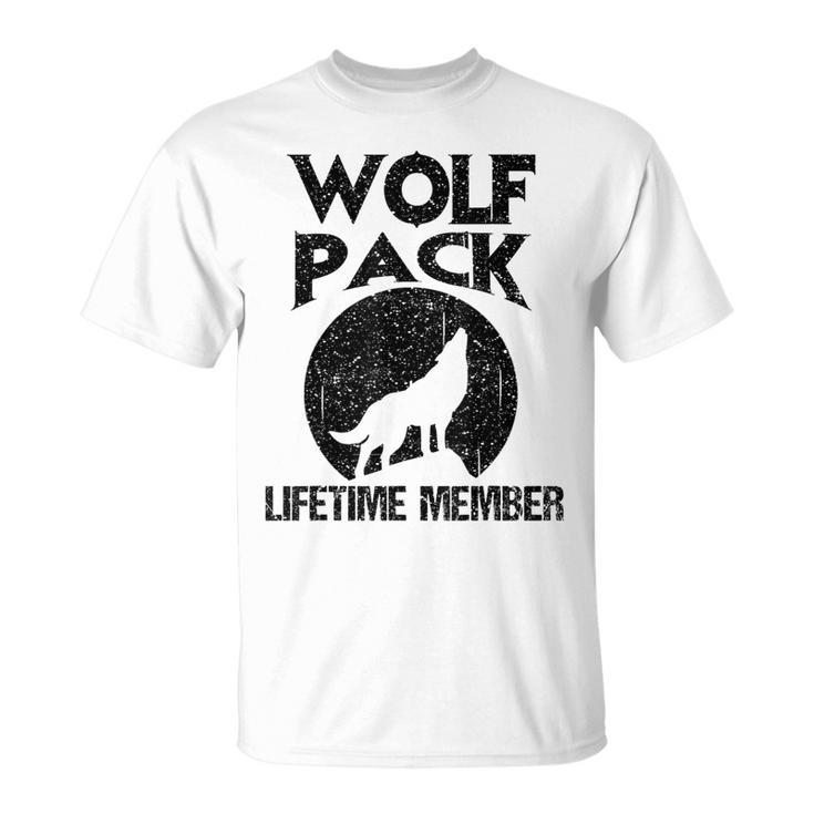 Lifetime Wolf Pack Member I Love Wolves Wolves T-shirt