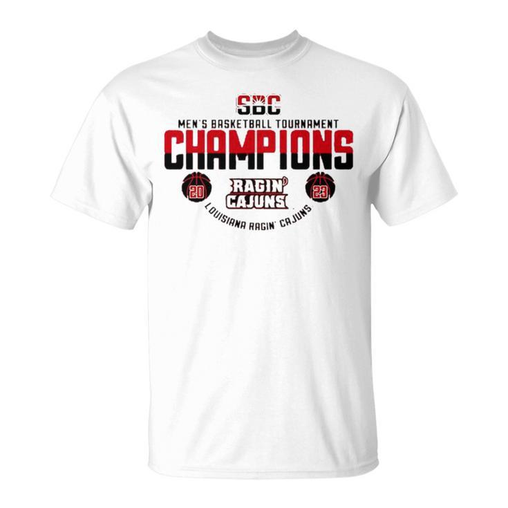 Louisiana Ragin’ Cajuns 2023 Sun Belt Men’S Basketball Conference Tournament Champions T Unisex T-Shirt