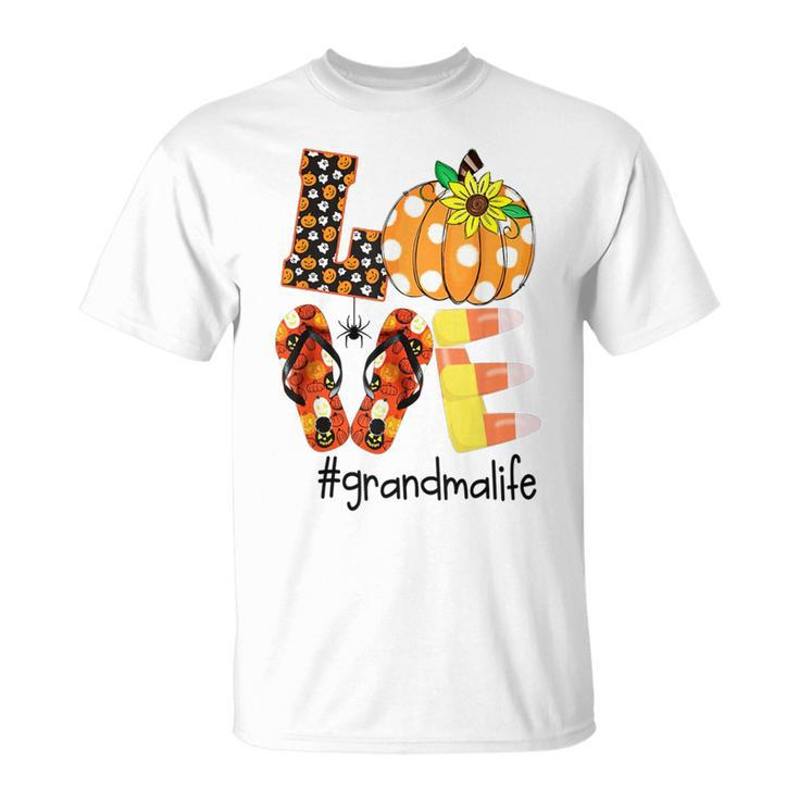 Love Grandma Life Halloween Sunflower Unisex T-Shirt