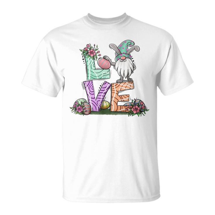 Love Teacher Life Easter Gnome Egg Hunting Basket T-Shirt
