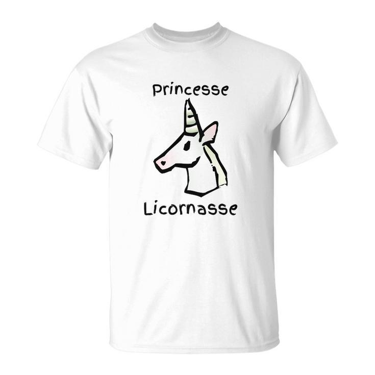 Lustiges Einhorn T-Shirt Princesse Licornasse, Perfekt für Casual-Looks