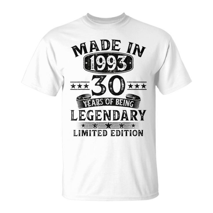 Made In 1993 Limited Edition 30 Year Old 30Th Birthday Gifts  Unisex T-Shirt