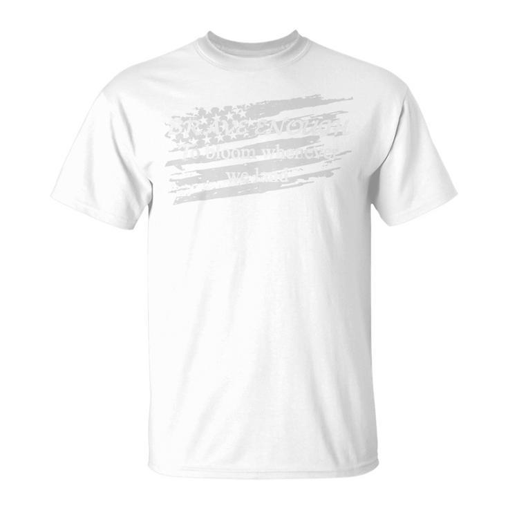 Military Child Month Brave Enough To Bloom Us Flag Unisex T-Shirt