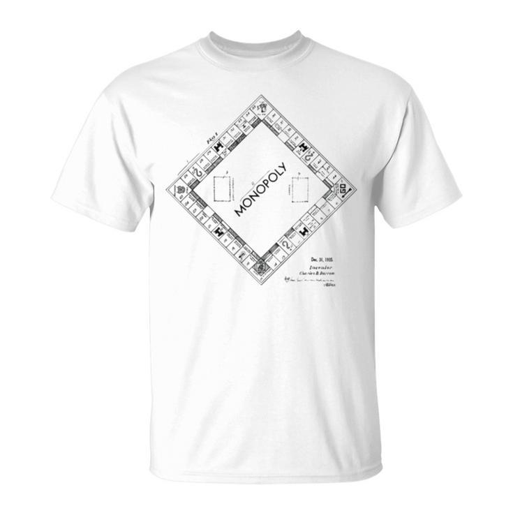 Monopoly Boardgamer Patent Image  Unisex T-Shirt