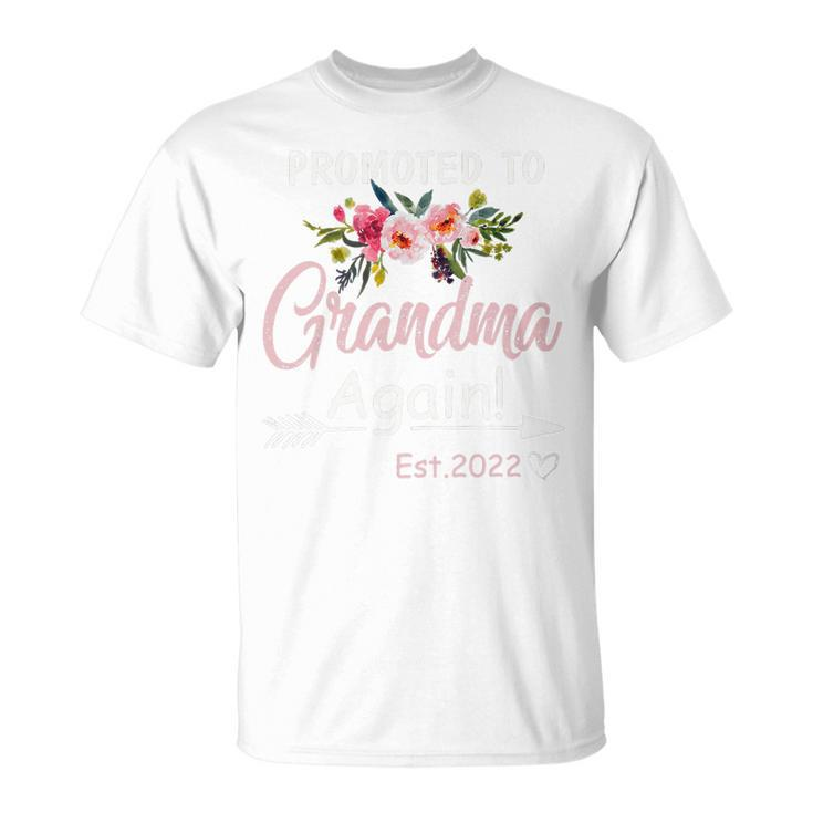 Mother Womens Promoted To Grandma Again 2022 Mothers Day Mom Unisex T-Shirt