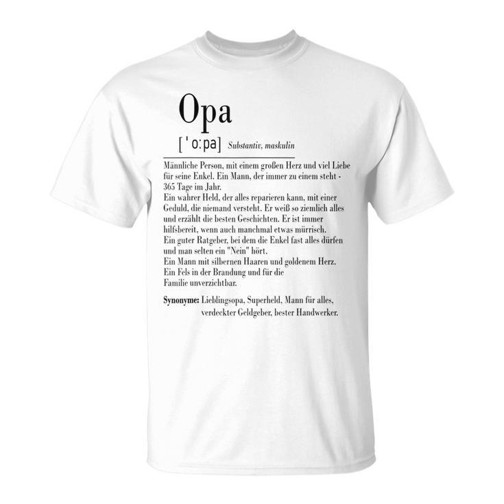 Opa Definition T-Shirt, Herren Spruch für Großvater