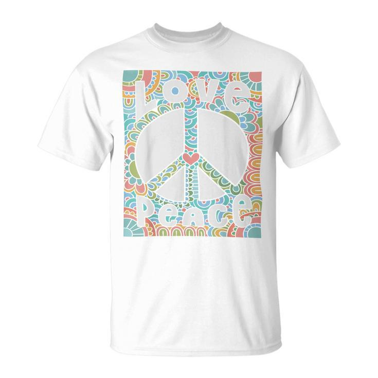 Peace Sign Love T  60S 70S Tie Dye Hippie Costume  Unisex T-Shirt