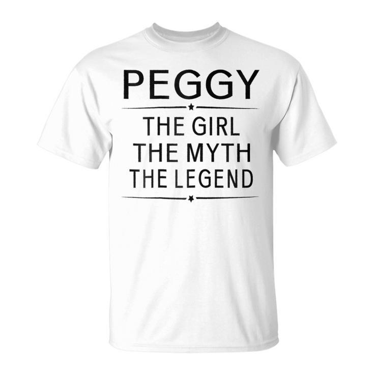 Peggy The Girl The Myth Legend Name Unisex T-Shirt