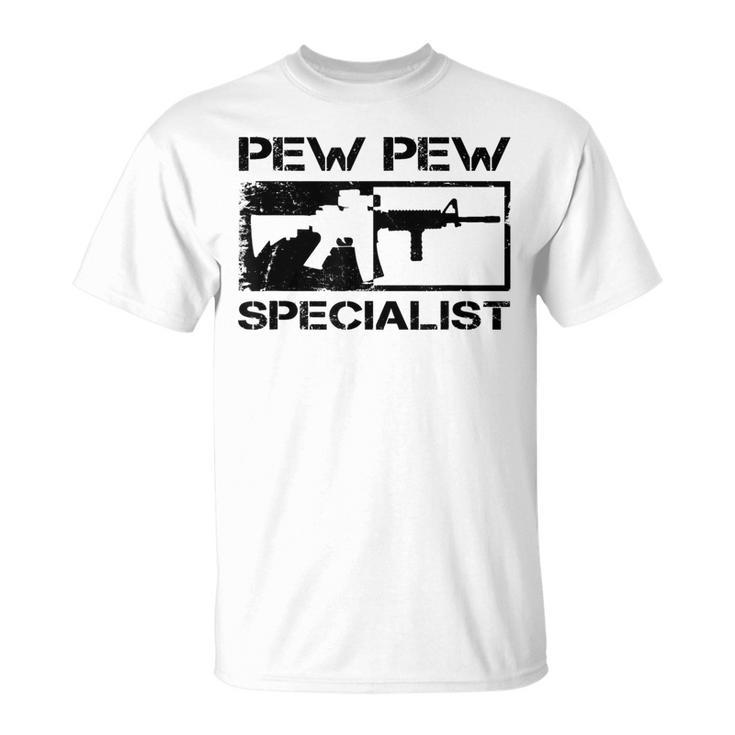 Pew Pew Specialist 556 Pro Gun Ar15 Rifle M4 Gun T-Shirt