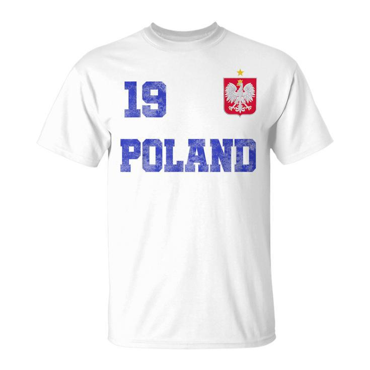 Poland Soccer Jersey Number Ninen Polish Flag Futebol Fan T-shirt