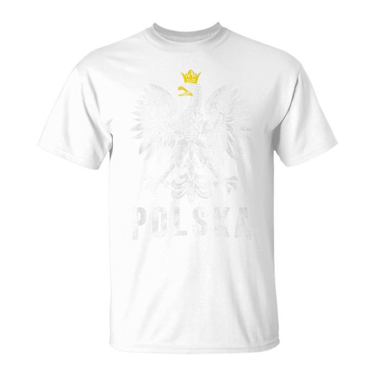 Polska Pride Vintage Distressed Polish Eagle Patriotic T-Shirt