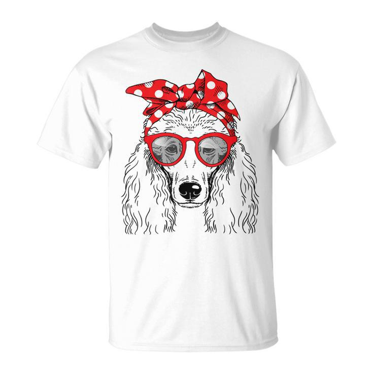 Poodle Dog Mom Bandana Sunglasses Mothers Day Unisex T-Shirt