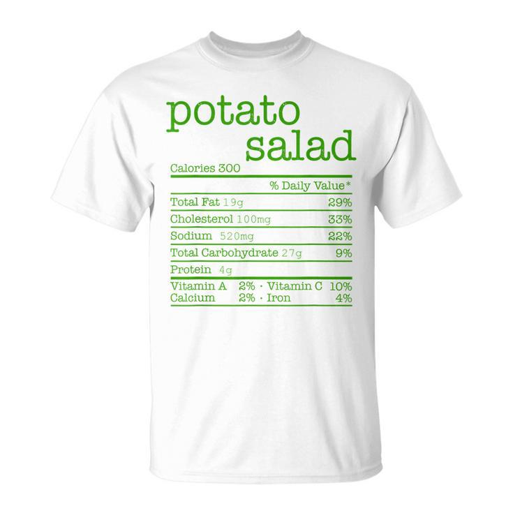 Potato Salad Nutrition Facts Thanksgiving Christmas V2T-shirt