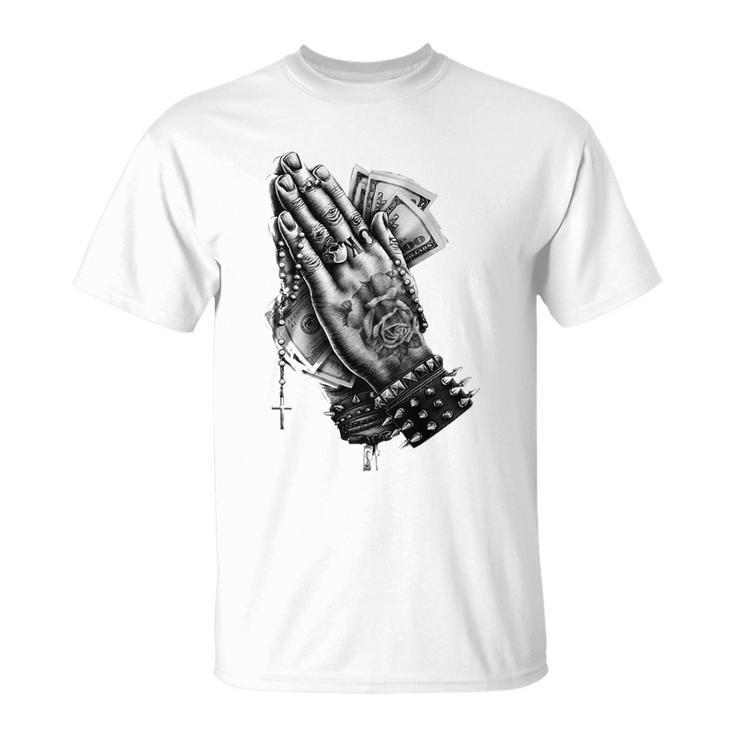 Praying Hands Money Respect Unisex T-Shirt