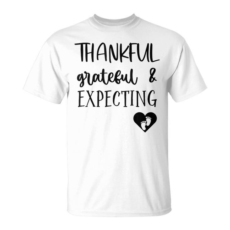Pregnancy Thanksgiving Graphic Thankful Grateful A T-shirt