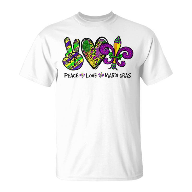 Purple Fleur De Is Lips Mardi Gras Carnival Women Girl T-Shirt