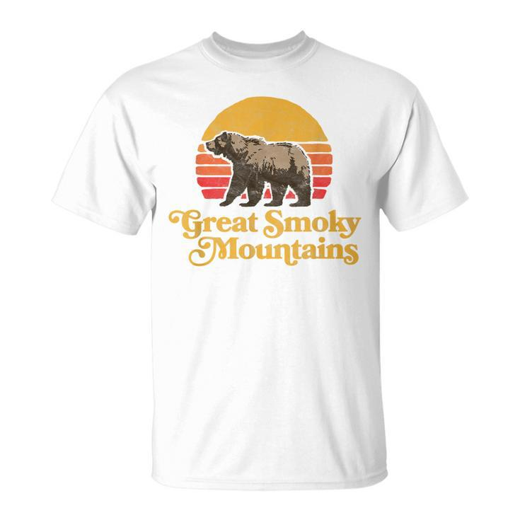 Retro Great Smoky Mountains National Park Bear 80S Graphic  Unisex T-Shirt