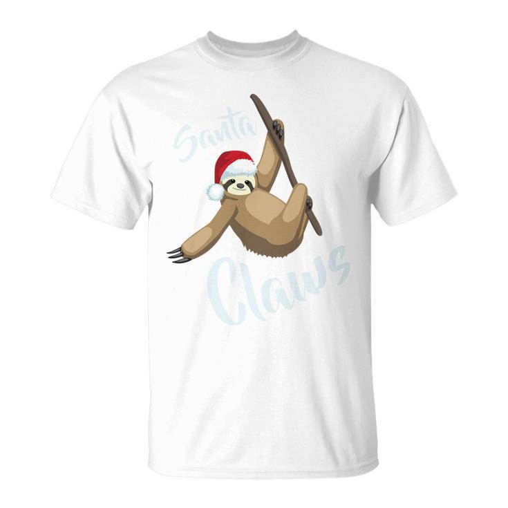 Santa Claws Sloth Christmas Unisex T-Shirt