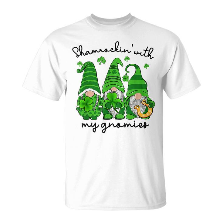 Shamrockin With My Gnomies St Patricks Day Gnome Shamrock T-shirt