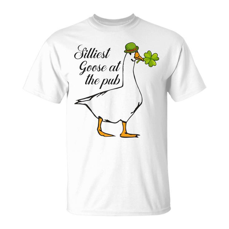 Silliest Goose At The Pub St Patricks Day Goose Meme  Unisex T-Shirt
