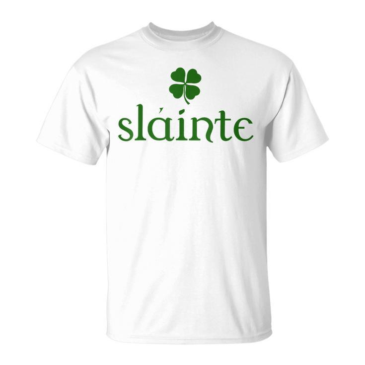 Slainte Lucky Shamrock St Patricks Day Matching T-shirt