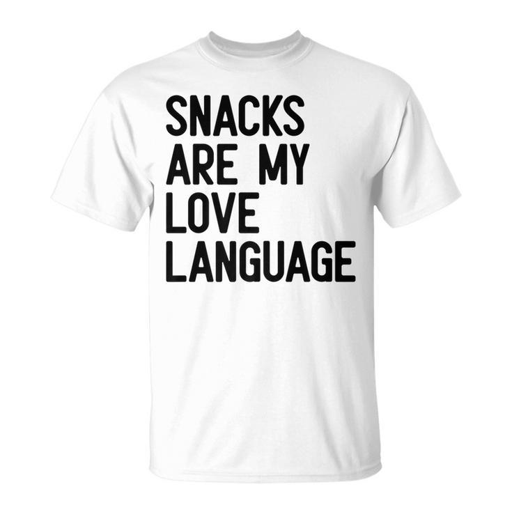 Snacks Are My Love Language Retro Vintage Saying Food T-Shirt