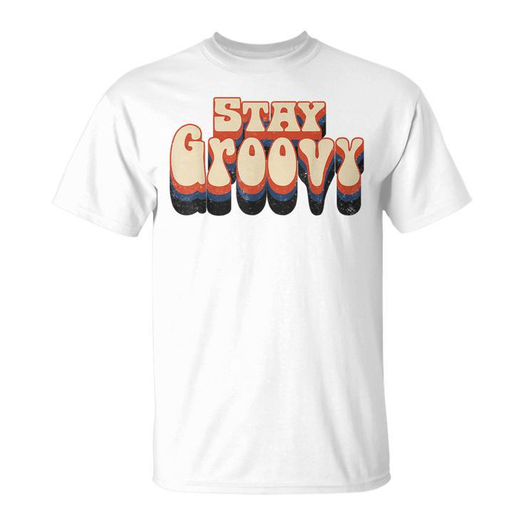 Stay Retro Groovy Hippie Peace Love 60S 70S Matching Outfit  Unisex T-Shirt