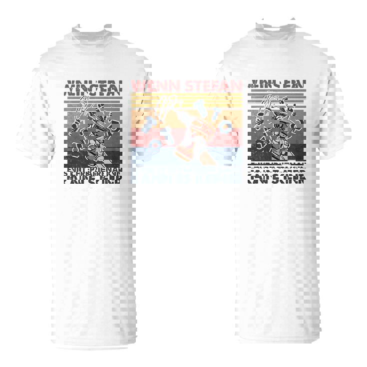Stefan Reparatur Meister T-Shirt, Personalisiert für Handwerker