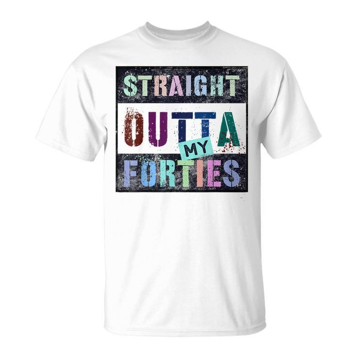 Straight Outta My Forties Vintage 50Th Birthday 1973 Legend T-Shirt