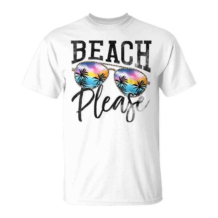Sunglasses Beach Please Hawaii Beach Hello Summer Holidays T-Shirt