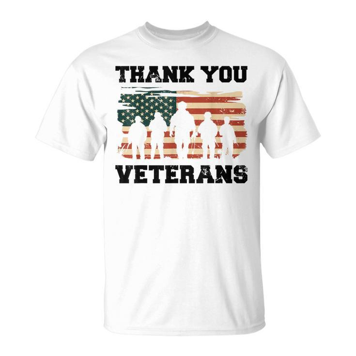 Thank You Veterans For Veterans Dad Grandpa T-Shirt