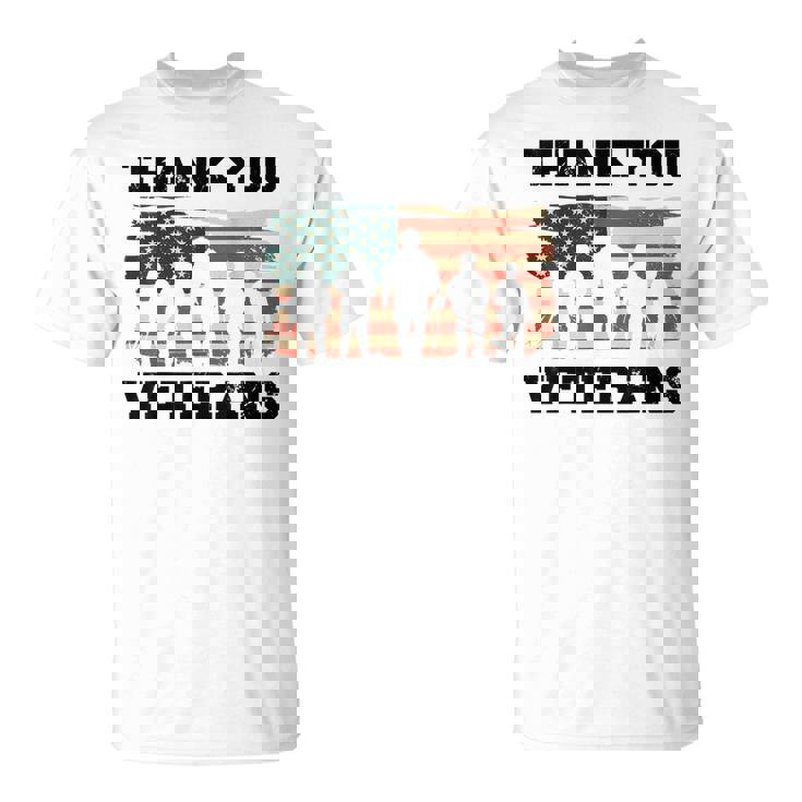 Thank You Veterans For Veterans Dad Grandpa T-Shirt