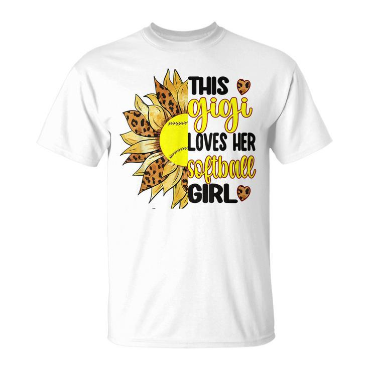 This Gigi Loves Her Softball Girl Softball Grandma Gigi Unisex T-Shirt