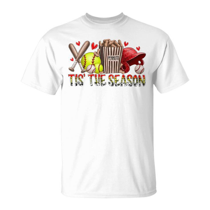 Tis The Season Baseball Softball Lovers Unisex T-Shirt