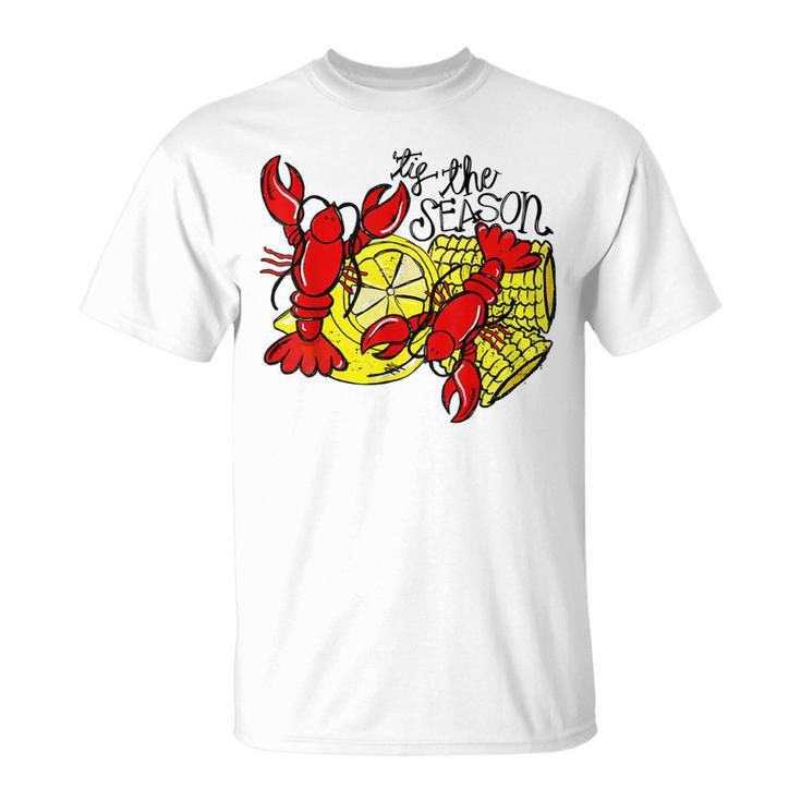 Tis The Season New Orleans Crawfish Mardi Gras Costume  Unisex T-Shirt