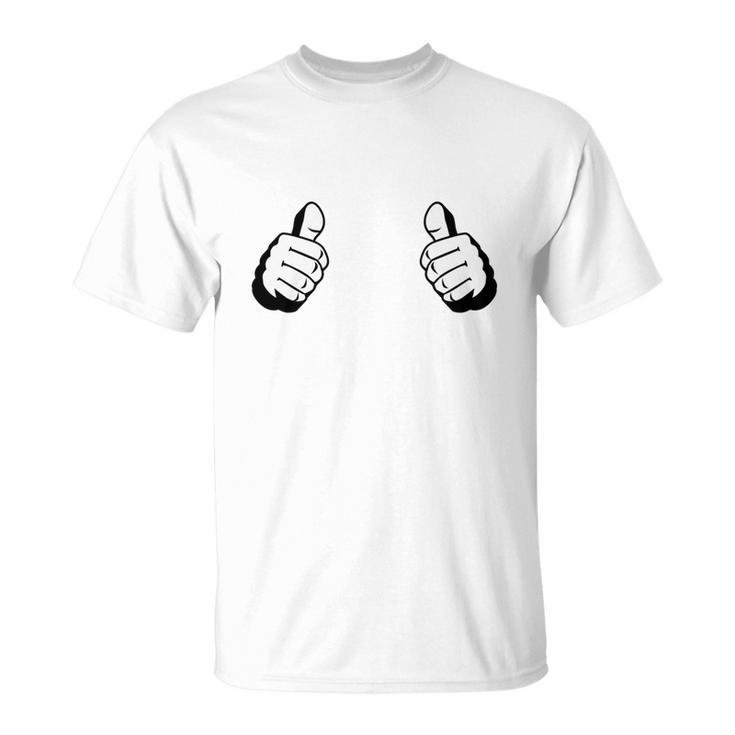 Two Thumbs Up This Guy Or Girl Custom Graphic T-shirt