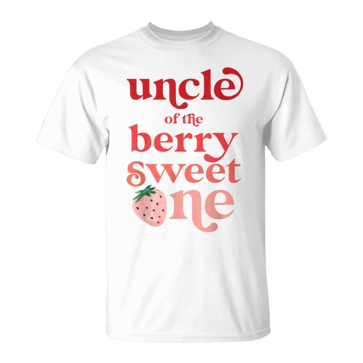 Uncle Of The Berry Sweet One Strawberry First Birthday 1St Gift For Mens Unisex T-Shirt