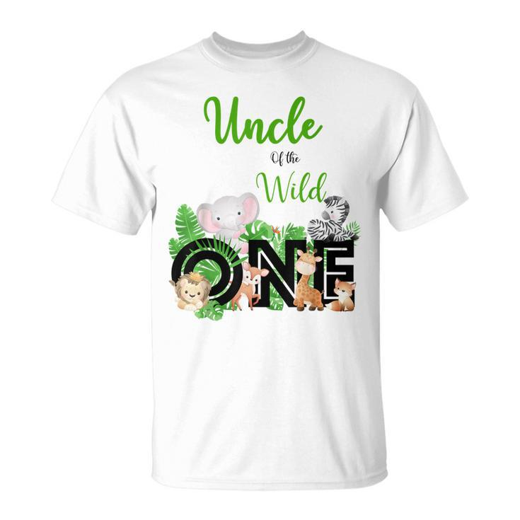 Uncle Of The Wild One | Zoos Happy Birthday Jungle Animal Unisex T-Shirt