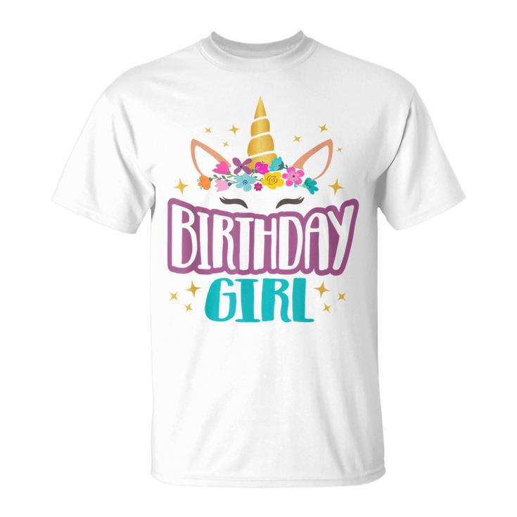 Unicorn Birthday Girl T  Unicorns Party Squad Kids Gift Unisex T-Shirt