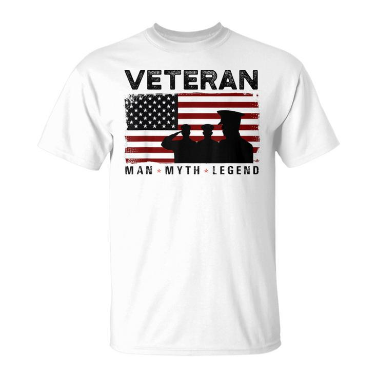 Veteran Man Myth Legend American Army Soldier Military Gift Gift For Mens Unisex T-Shirt