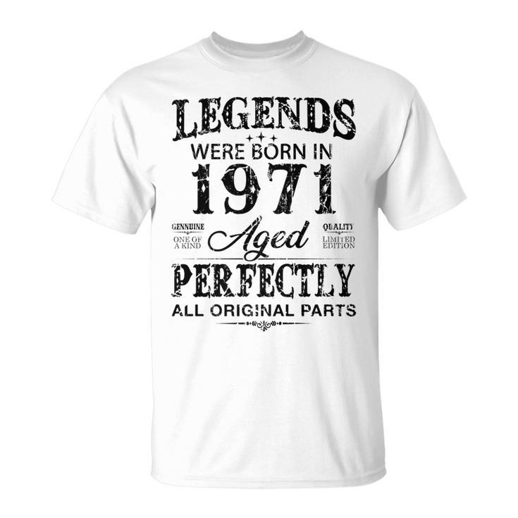 Vintage 1971 51 Years Old Men And Women 51Th Birthday T-Shirt
