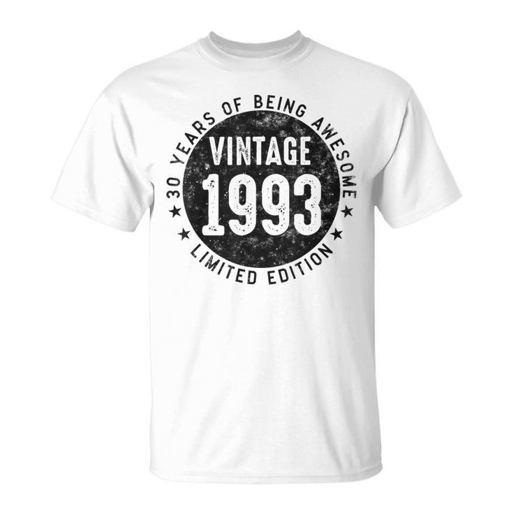 Vintage 1993 Limited Edition 30 Year Old Gifts 30Th Birthday  Unisex T-Shirt