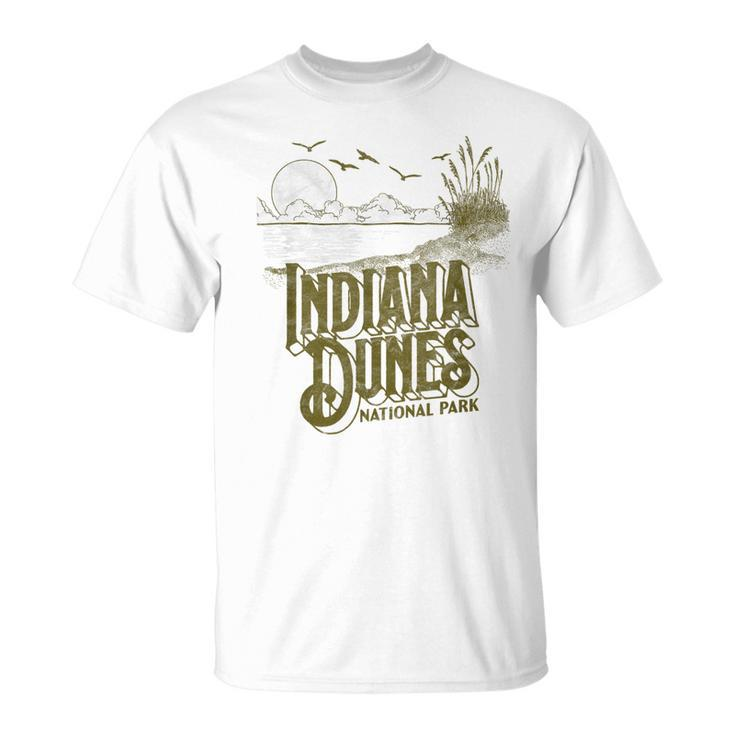 Vintage Indiana Dunes National Park Retro 80S Minimalist T-shirt