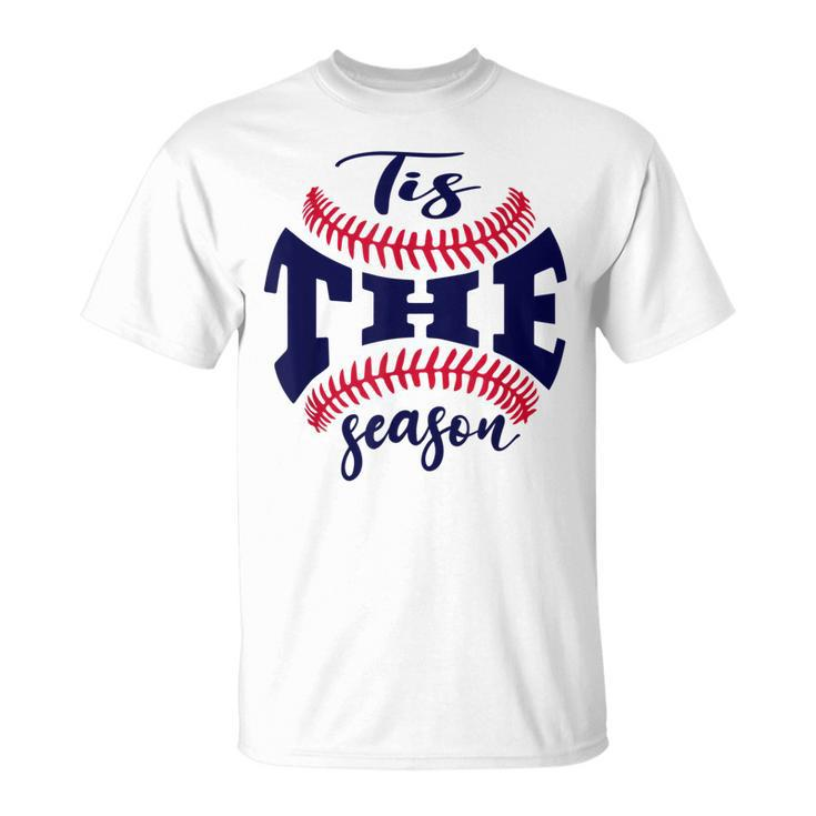 Vintage Tis The Season Baseball Is My Favorite Season T-Shirt