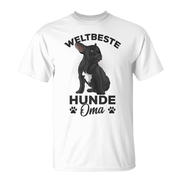 Weltbeste Hunde-Oma Französische Bulldogge Tee, Frenchie Frauchen Shirt